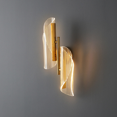 JYLIGHTING Modern Simple LED Streamer Wall Light Acrylic Metal Transparent For Bedroom Aisle