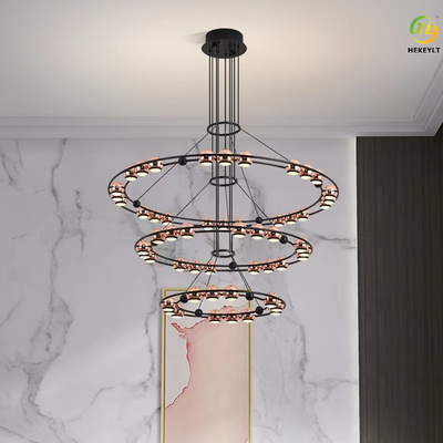 450 Duplex Dining Room Chandelier Circle LED Luxury Nordic