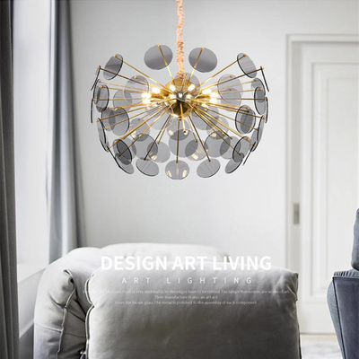 Decorative Post Modern Glass Luxury Led Crystal Chandelier Bedroom Dining Room