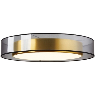 Modern Luxury LED Ceiling Light Iron Or All Copper Circular Flush Mount Light