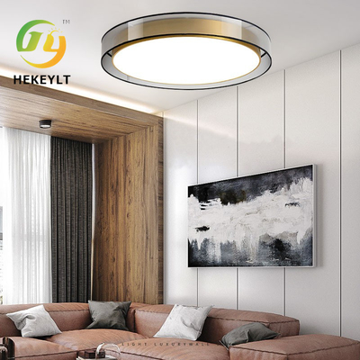 Modern Luxury LED Ceiling Light Iron Or All Copper Circular Flush Mount Light