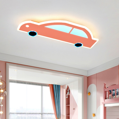 Cartoon LED Eye Protection Car Modeling Ceiling Light Stepless Dimming RGB Children'S Bedroom Light