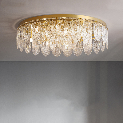 Luxury Hanging Nordic Crystal Led Ceiling Light Contemporary Style